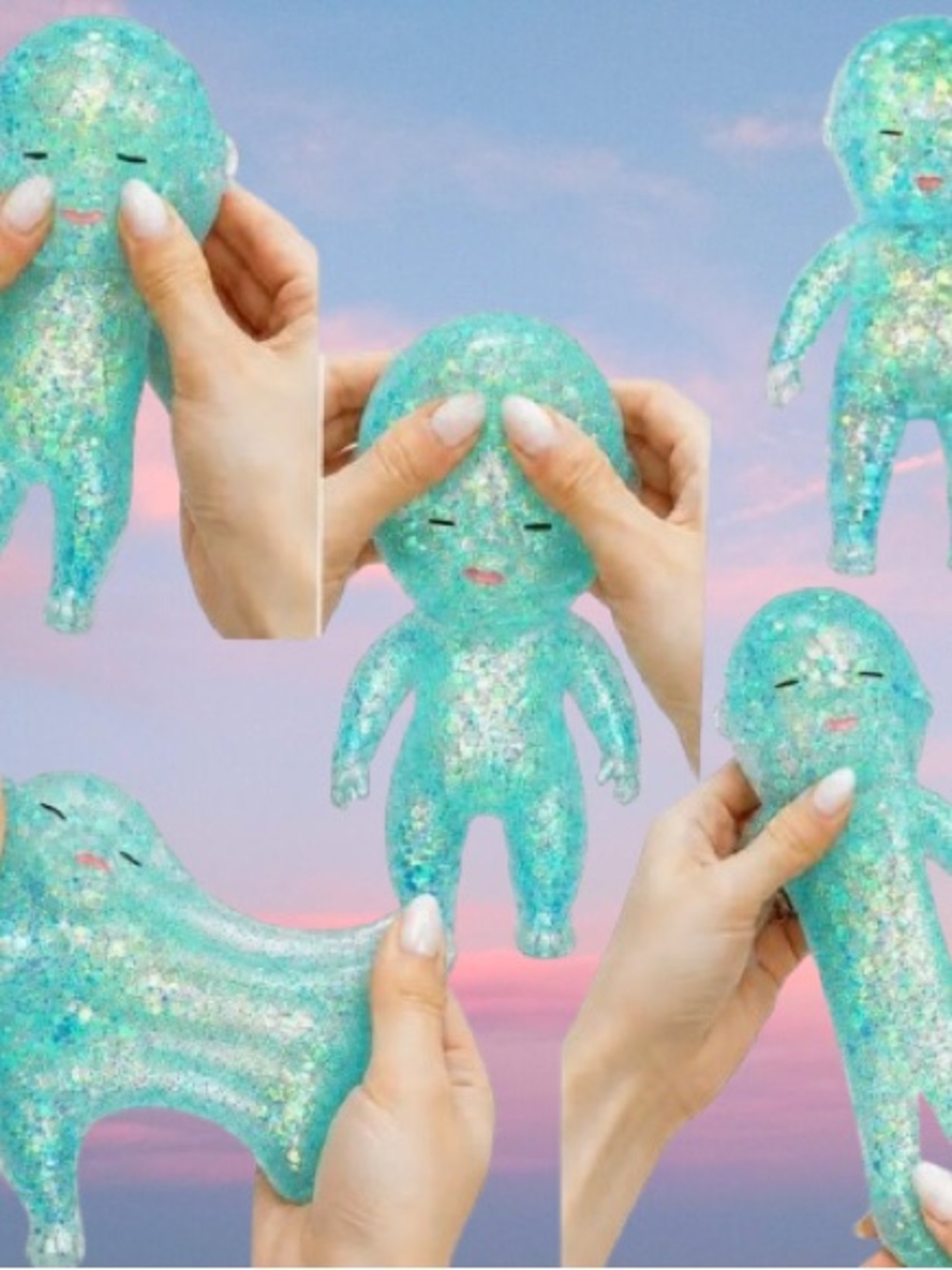 Glitter Squishy Baby Doll Toy - Picture 4 of 5